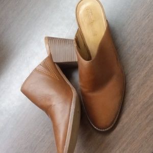 Madewell The Harper Mule in English Saddle Size 7 1/2
